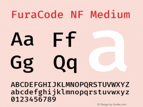 Fura Code Medium Nerd Font Complete Windows Compatible Version 1.206图片样张