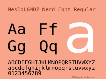 Meslo LG M DZ Regular Nerd Font Complete 1.210图片样张