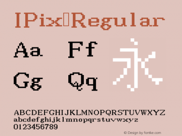 IPix Version 001.000 Font Sample