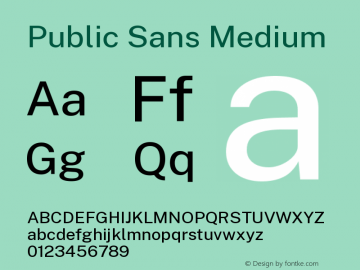 Public Sans Medium Version 1.002图片样张