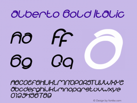 alberto Bold Italic Version 1.00;November 22, 2019;FontCreator 11.5.0.2430 64-bit Font Sample