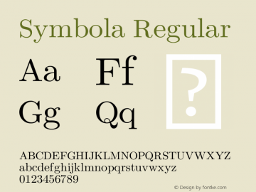 Symbola Version 13.00 Font Sample