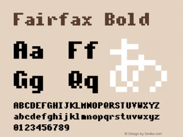 Fairfax Bold 2020.05.06 Font Sample