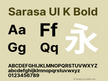 Sarasa UI K Bold Version 0.12.5; ttfautohint (v1.8.3) Font Sample