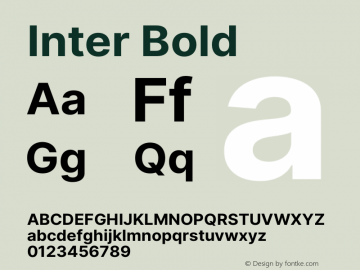 Inter Bold Version 3.013;git-d82f67bfa Font Sample