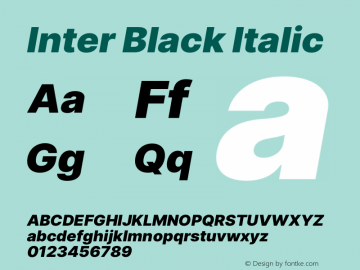 Inter Black Italic Version 3.013;git-d82f67bfa图片样张