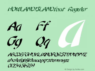 HOWLANDISLANDfont Regular Altsys Fontographer 3.5  4/3/01图片样张
