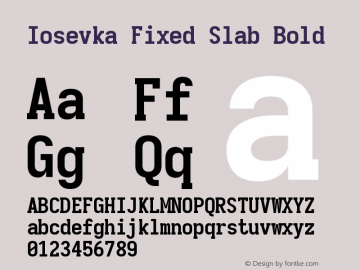 Iosevka Fixed Slab Bold 3.0.0-rc.7图片样张