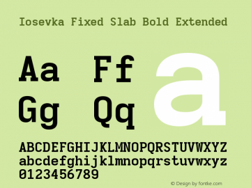 Iosevka Fixed Slab Bold Extended 3.0.0-rc.7图片样张