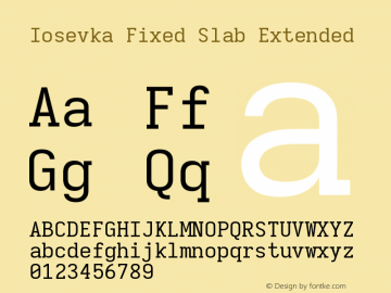 Iosevka Fixed Slab Extended 3.0.0-rc.7图片样张