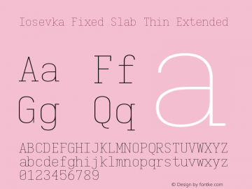 Iosevka Fixed Slab Thin Extended 3.0.0-rc.7图片样张