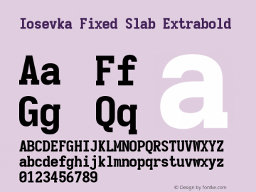 Iosevka Fixed Slab Extrabold 3.0.0-rc.7图片样张