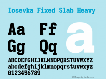 Iosevka Fixed Slab Heavy 3.0.0-rc.7图片样张