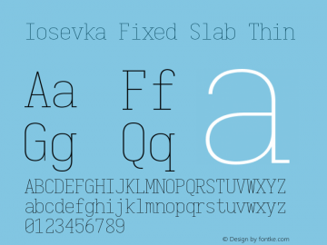 Iosevka Fixed Slab Thin 3.0.0-rc.7图片样张