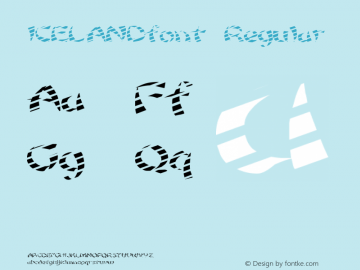 ICELANDfont Regular Altsys Fontographer 3.5  4/3/01图片样张