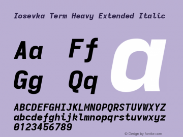 Iosevka Term Heavy Extended Italic 3.0.0-rc.7图片样张