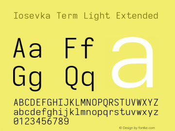 Iosevka Term Light Extended 3.0.0-rc.7图片样张