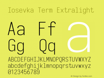 Iosevka Term Extralight 3.0.0-rc.7图片样张