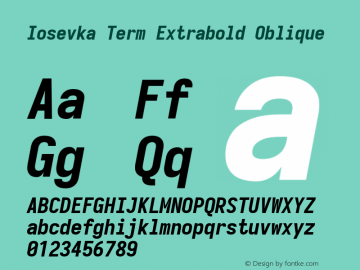 Iosevka Term Extrabold Oblique 3.0.0-rc.7图片样张