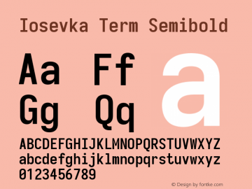 Iosevka Term Semibold 3.0.0-rc.7图片样张