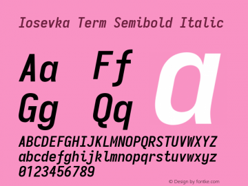 Iosevka Term Semibold Italic 3.0.0-rc.7图片样张