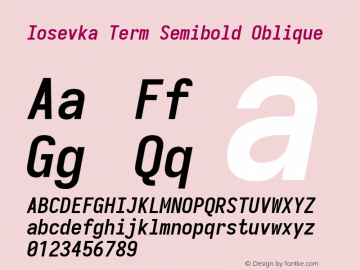 Iosevka Term Semibold Oblique 3.0.0-rc.7图片样张