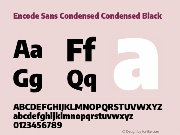 Encode Sans Cond Cond Black Version 3.000; ttfautohint (v1.8.3) -l 8 -r 50 -G 200 -x 14 -D latn -f none -a nnn -X 