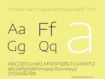 Encode Sans Expd Expd Thin Version 3.000; ttfautohint (v1.8.3) -l 8 -r 50 -G 200 -x 14 -D latn -f none -a nnn -X 