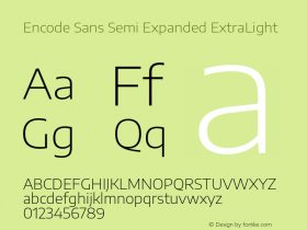 Encode Sans Semi Expd XLght Version 3.000; ttfautohint (v1.8.3) -l 8 -r 50 -G 200 -x 14 -D latn -f none -a nnn -X 