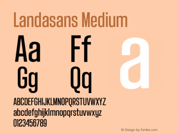 Landasans Medium Version 2.001 Font Sample
