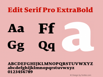 EditSerifPro-ExtraBold Version 1.003图片样张