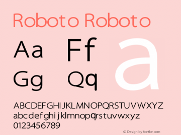 Roboto Roboto Font Sample