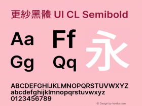 更紗黑體 UI CL Semibold  Font Sample