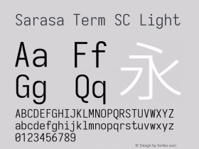 Sarasa Term SC Light 图片样张