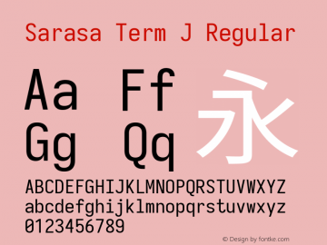 Sarasa Term J  Font Sample