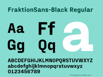 Fraktion Sans Black Version 1.100;hotconv 1.0.109;makeotfexe 2.5.65596;com.myfonts.easy.jurizaech.fraktion-sans.black.wfkit2.version.5vYo图片样张