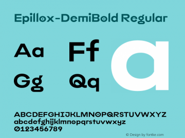 Epillox Demi Bold Version 1.000;hotconv 1.0.109;makeotfexe 2.5.65596;com.myfonts.easy.formatype-foundry.epillox.demi-bold.wfkit2.version.5w2g Font Sample