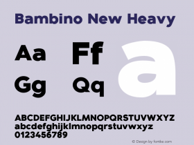 BambinoNew-Heavy Version 1.000 Font Sample