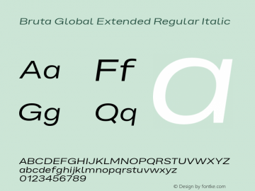 BrutaGlbExtended-RegularIt Version 1.030 | w-rip DC20180425图片样张