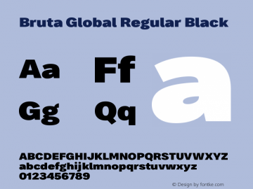 BrutaGlbRegular-Black Version 1.030 | w-rip DC20180425 Font Sample