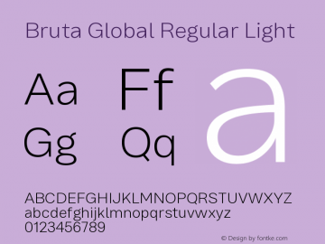 BrutaGlbRegular-Light Version 1.030 | w-rip DC20180425 Font Sample