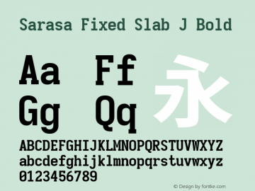 Sarasa Fixed Slab J Bold 图片样张