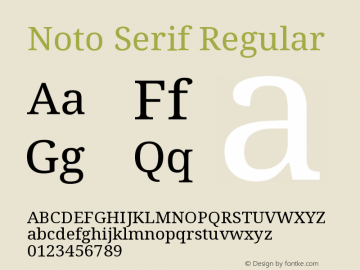 Noto Serif Regular Version 2.003图片样张