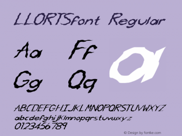 LLORTSfont Regular Altsys Fontographer 3.5  4/3/01图片样张