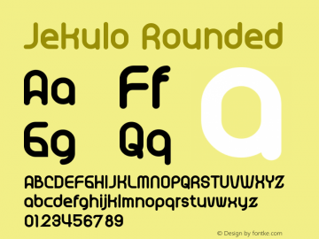 Jekulo Rounded Version 1.001;Fontself Maker 3.5.1 Font Sample