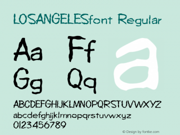 LOSANGELESfont Regular Altsys Fontographer 3.5  4/3/01图片样张