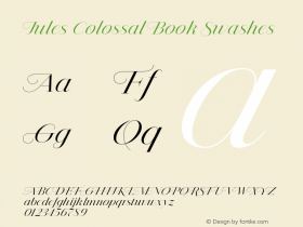 Jules Colossal Book Swashes Version 1.001;PS 001.001;hotconv 1.0.88;makeotf.lib2.5.64775 Font Sample