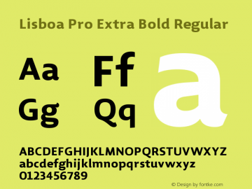 LisboaExtraBold Version 2.001图片样张
