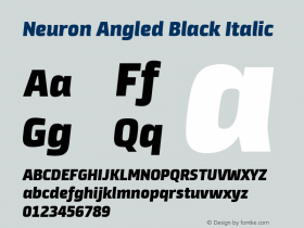 NeuronAngled-BkIt Version 1.000 | w-rip DC20130920 Font Sample