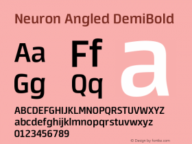 NeuronAngled-Db Version 1.000 | w-rip DC20130920 Font Sample